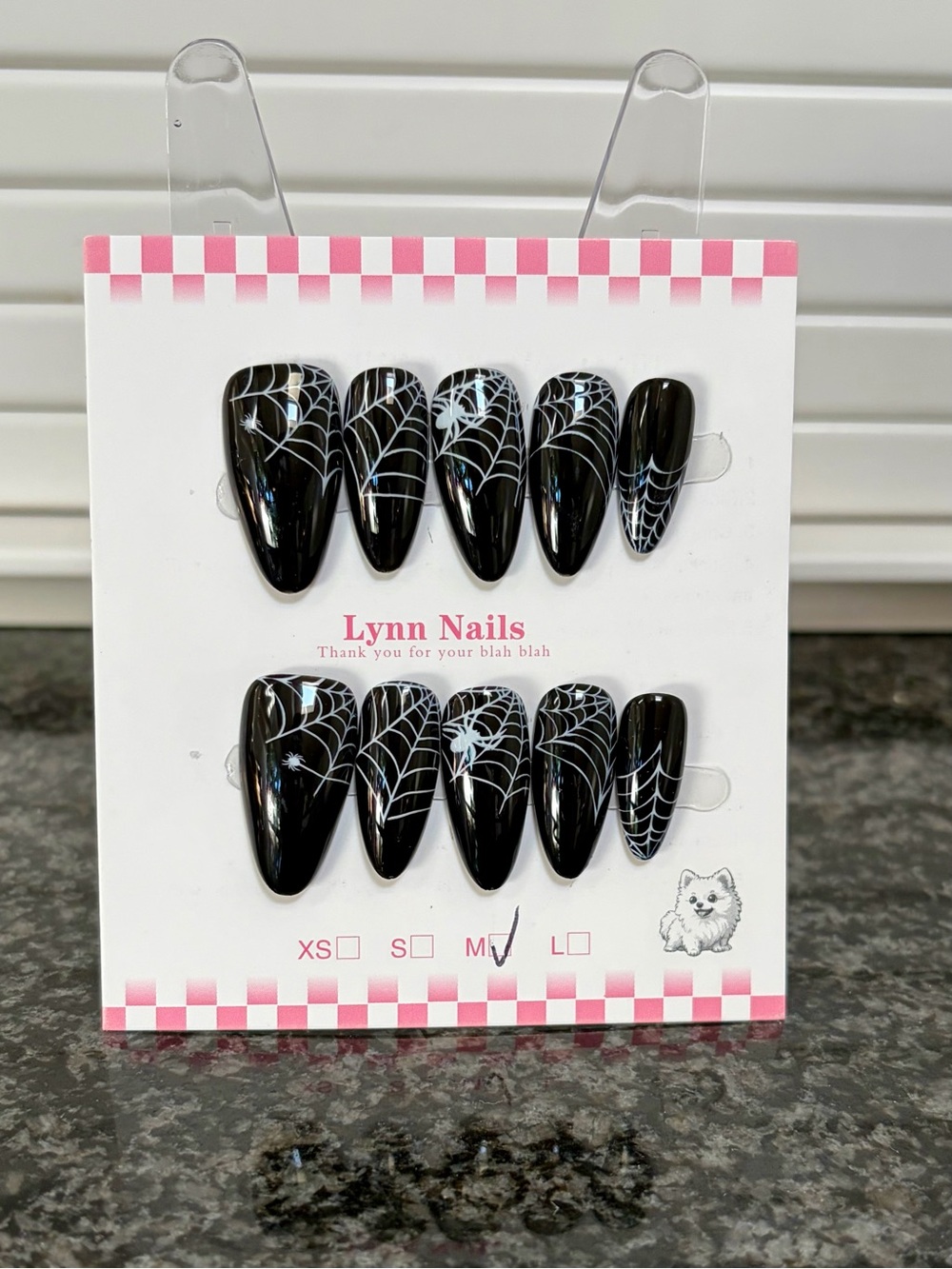 Black Spiderweb Press-On Nails| Halloween | New
